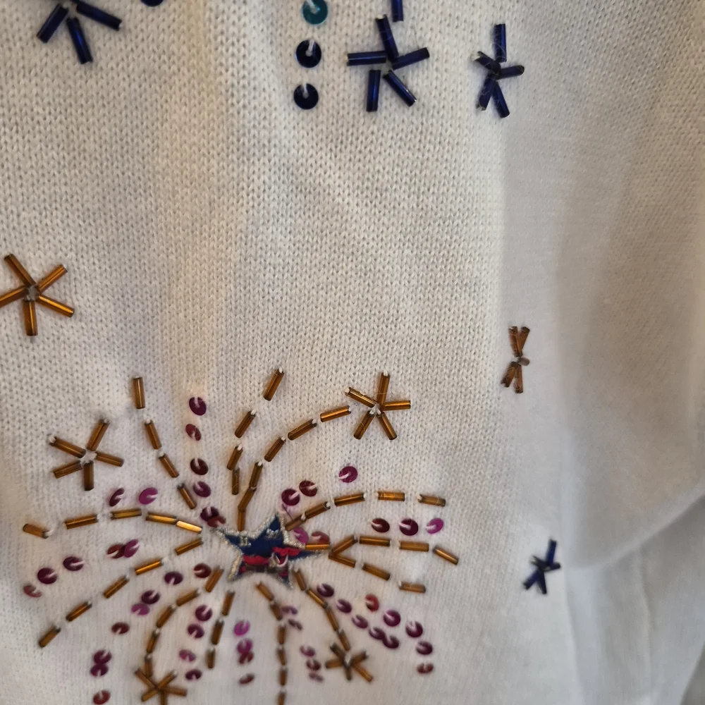 Festive Fireworks Cardigan Sweater - Picture 6 of 11